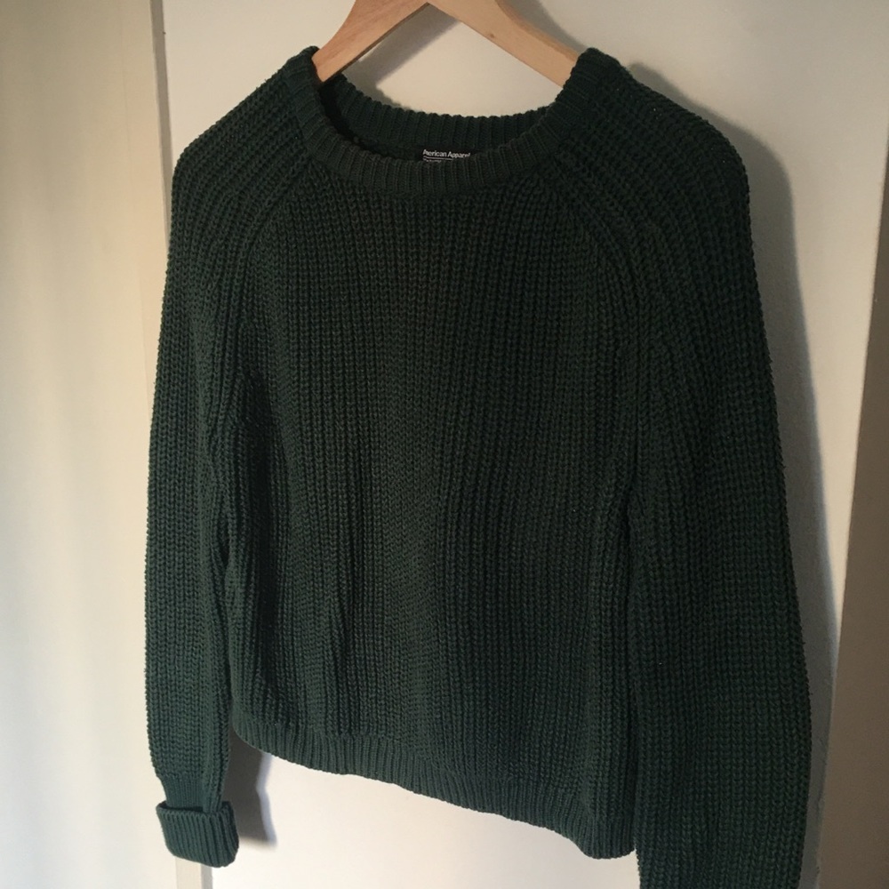 American Apparel green knit sweater